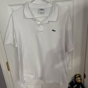 Lacoste polo white size 6